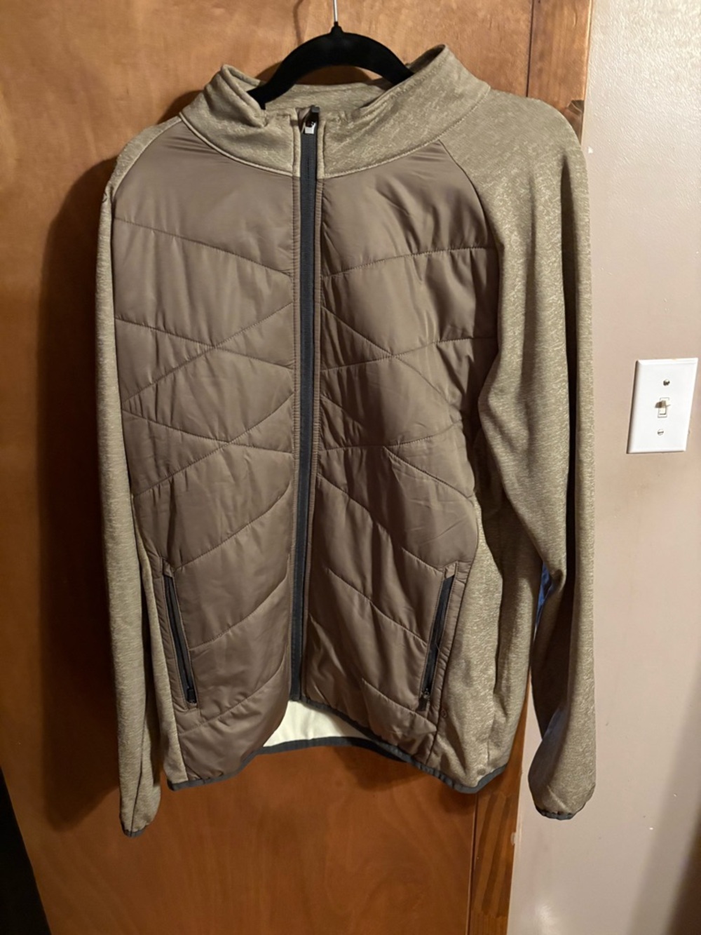 Ping Men's Olive Green Quilted Zip Jacket